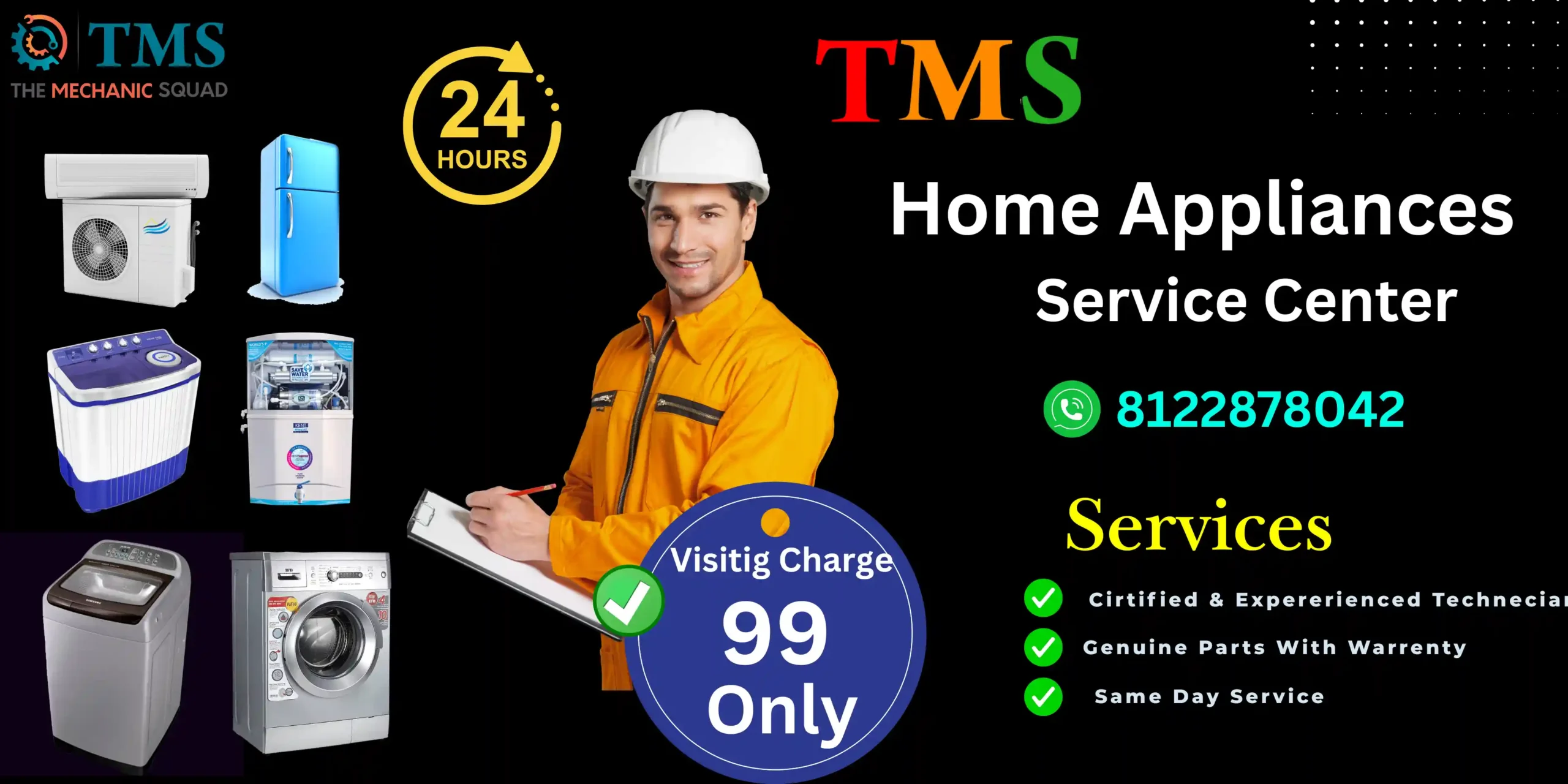 No, 1 Home Appliances Repair Services in Tamil Nadu – The Mechanic Squad (TMS Service Center)